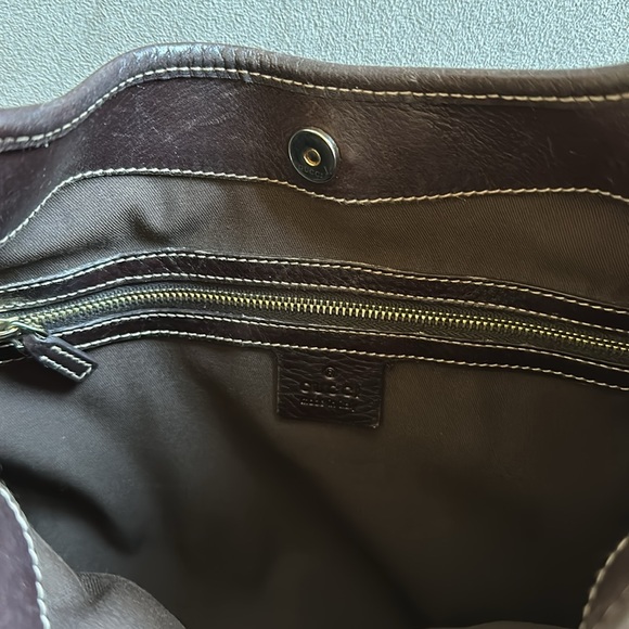 Authentic Gucci 85th Anniversary Signature Logo Canvas Leather Shoulder Bag - Picture 4 of 9